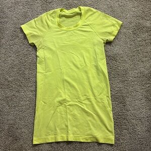 Bright Yellow Size 4 Lululemon Swiftly Tech Top
